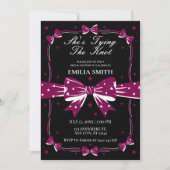 zwart roze Bogen Ze is het knopen van de Knot Vrij Kaart (Voorkant)