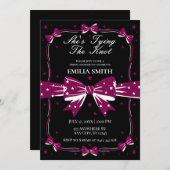 zwart roze Bogen Ze is het knopen van de Knot Vrij Kaart (Voorkant / Achterkant)