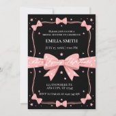 zwart roze Bogen Ze is het knopen van de Knot Vrij Kaart (Voorkant)