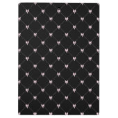 Zwart & Roze Boog Monogram Klembord (Achterkant)