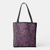 Zwart-roze Cheetah Pattern Tote Bag (Achterkant)