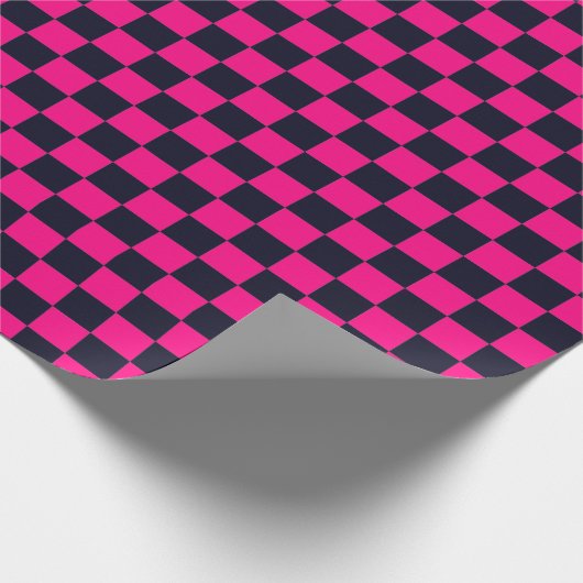 Zwart-roze cheque cadeaupapier (Hoek)