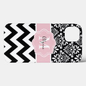 Zwart roze Chevron, persoonlijk Case-Mate iPhone Case (Achterkant (horizontaal))