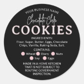 Zwart Roze Chocolade Cookies Cottage Law Sticker (Voorkant)