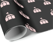 Zwart Roze Circus Thema Meisje Cadeaupapier (Rol Hoek)