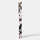 Zwart Roze Damask Case-Mate iPhone Case (Achterkant / Links)