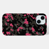 Zwart Roze Diagonaal Camo met Contourlijnen Case-Mate iPhone Case (Achterkant (horizontaal))