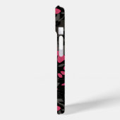 Zwart Roze Diagonaal Camo met Contourlijnen Case-Mate iPhone Case (Achterkant / Links)