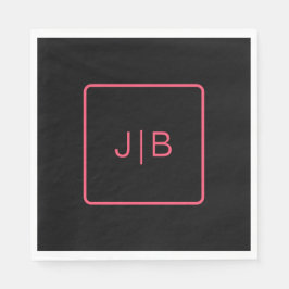 Zwart, roze en aanpasbaar servet