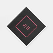 Zwart, roze en aanpasbaar servet (Hoek)