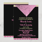 Zwart, roze en goudbruin kaart (Voorkant / Achterkant)