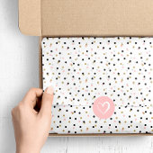 Zwart Roze en Gouden Confetti Stippen Tissuepapier