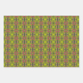 Zwart Roze en Groen Patterned Inpakpapier Vel (Voorkant 2)