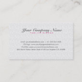 Zwart roze en wit elegant Floral Damaskers 2 Visitekaartje (Achterkant)