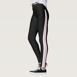 Zwart roze en wit leggings