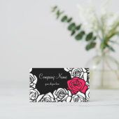  zwart, roze en wit rozen Visitekaartje (Staand voorkant)