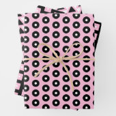 Zwart, Roze en Wit Verpakkende Papieren Bladen Inpakpapier Vel (In situ)