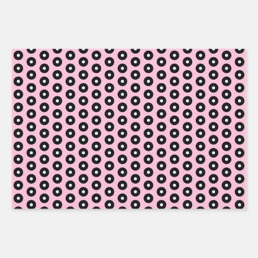 Zwart, Roze en Wit Verpakkende Papieren Bladen Inpakpapier Vel (Voorkant)