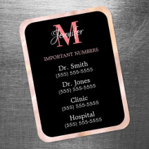 Zwart roze en witte belangrijke getallen, gemonogd