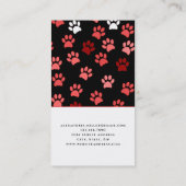 Zwart roze en witte dog | Dog Groomer Visitekaartje (Achterkant)