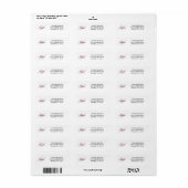 Zwart-roze Fancy monogram Etiket (Full Sheet)