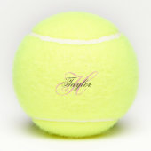 Zwart-roze Fancy monogram Tennisballen (Achterkant)