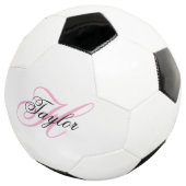 Zwart-roze Fancy monogram Voetbal (Drie kwart)
