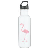 Zwart-roze Flamingo Waterfles (Voorkant)