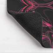 Zwart-roze fractal Mousepad Muismat (Hoek)