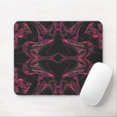 Zwart-roze fractal Mousepad Muismat (Met muis)