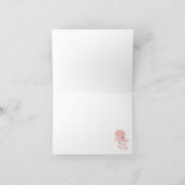 Zwart/Roze Franse Poedel Notitiekaarten Dank u (Binnen)