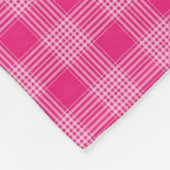 Zwart-roze geplakt rugleuning fleece deken (Hoek)