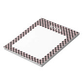 Zwart & Roze Geruit Vet & Notitieblok (Linkerzijde)