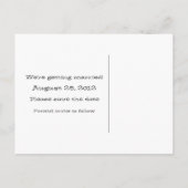 Zwart/roze gitaarhart Opslaan Briefkaart Datum (Achterkant)