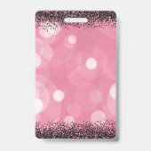 Zwart & Roze Glam Sweet 16 Badge (Achterkant)