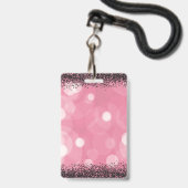 Zwart & Roze Glam Sweet 16 Badge (Achterkant met koord)