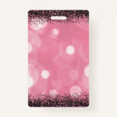 Zwart & Roze Glam Sweet 16 Badge (Achterkant)