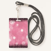 Zwart & Roze Glam Sweet 16 Badge (Achterkant met draagriem)