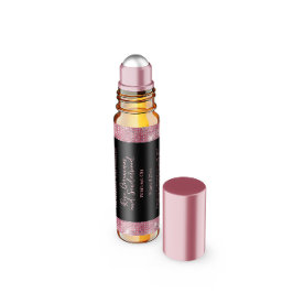 Zwart & Roze Glitter Parfum Roller Flessenetiket Waterfles Etiket