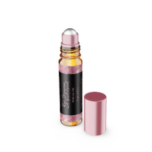 Zwart & Roze Glitter Parfum Roller Flessenetiket Waterfles Etiket