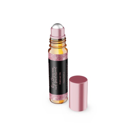 Zwart & Roze Glitter Parfum Roller Flessenetiket Waterfles Etiket