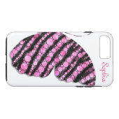 Zwart & Roze Glitter Vlinder Persoonlijk Case-Mate iPhone Case (Achterkant (Horizontaal))