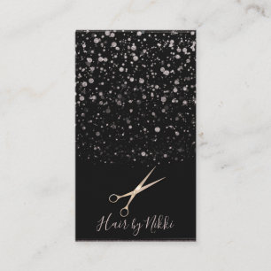 Zwart & Roze Goud Galaxy Stip Spat Splatter Stylis Visitekaartje