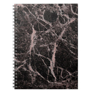 Zwart & Roze Goud Roze Glitter Marmer Glam Trendy Notitieboek