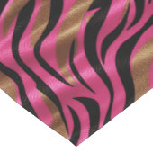Zwart Roze Gouden Zebra Strepen Dierlijk Print Pat Korte Tafelloper (Hoek)