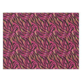 Zwart Roze Gouden Zebra Strepen Dierlijk Print Pat Tafelkleed (Voorkant (Horizontaal))