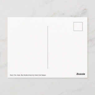 Zwart, Roze, Groen, Blauwe Marmer Kunstwerk Briefkaart