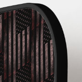 Zwart Roze Grunge Amerikaans Vlag Patroon Pickleball Paddle (Links Detail)