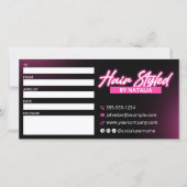 Zwart & Roze Haar Salon Foto Gift Certificaat (Voorkant)