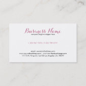 Zwart & Roze Hand Getrokken Make-up Artis Visitekaartje (Achterkant)